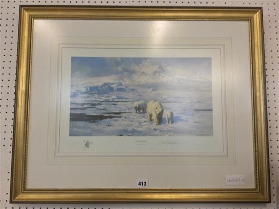 David Shepherd, signed print, Ice Wilderness